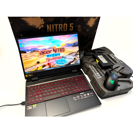 Gamingowy Laptop Acer Nitro Ryzen 12-wątk Nvidia RTX 8GB 144Hz Win11 Do Gier Pracy